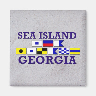 Íman Bandeira náutica da ilha do mar - ímã de Sandy