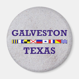 Íman Bandeira náutica de Galveston - ímã da areia