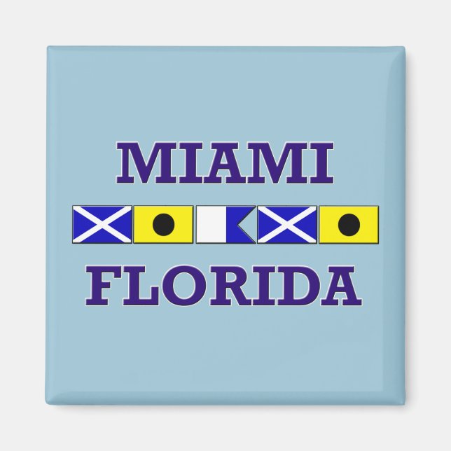 Íman Bandeira Náutica de Miami - Magnet (Frente)