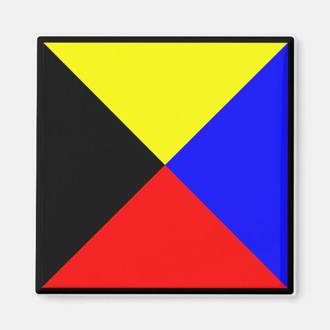 Íman Bandeira náutica ZULU (Frente)