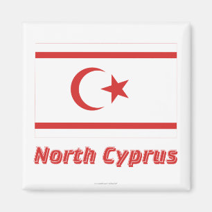 Íman Bandeira norte de Chipre com nome