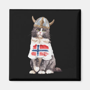 Íman Bandeira Norueguesa de Gato da Noruega