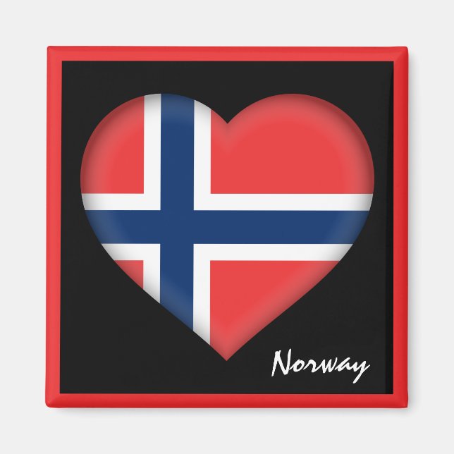 Íman Bandeira norueguesa & Heart Norway feriados/esport (Frente)