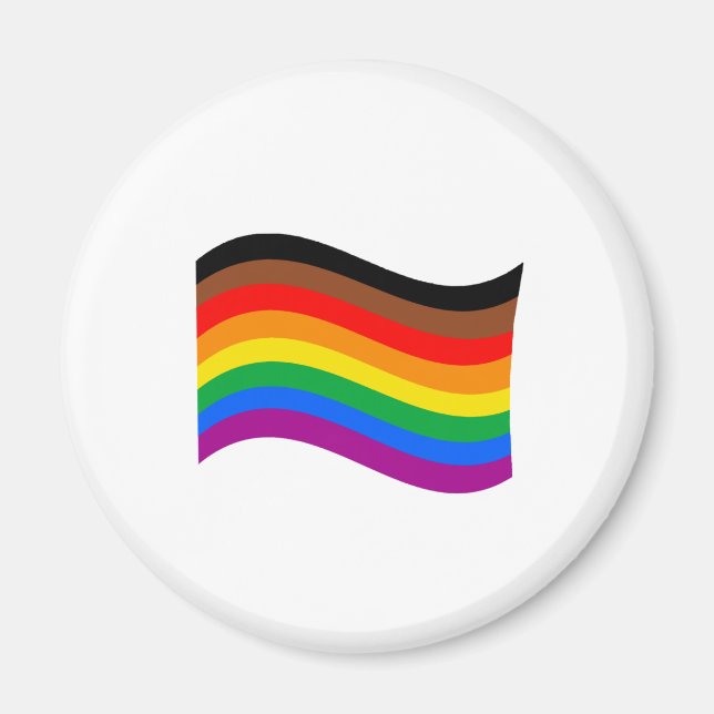 Íman Bandeira Ondulante do Orgulho Arco-íris da Filadél (Frente)