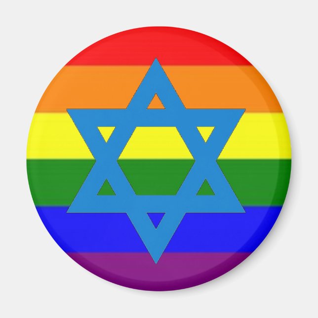 Íman Bandeira Orgulho gay judaica (Frente)