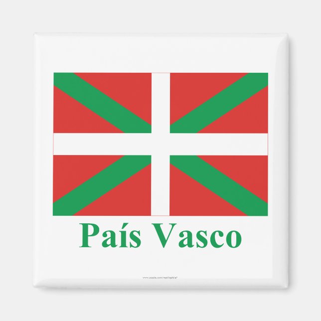 Íman Bandeira País Vasco (Euskadi) com nome (Frente)