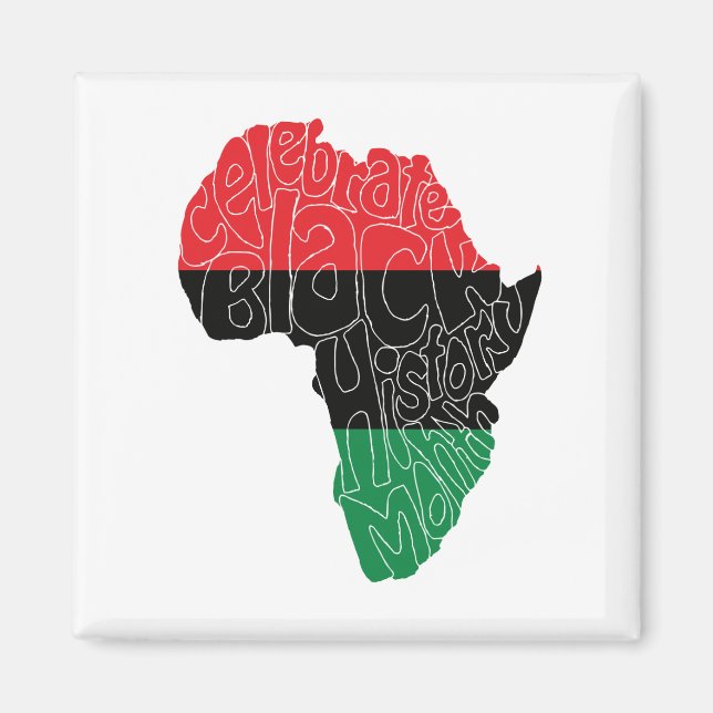 Íman Bandeira Pan-Africana Design de Arte Mês da Histór (Frente)