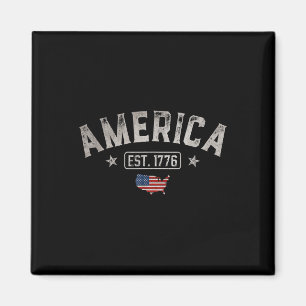 Íman Bandeira Patriótica Americana Est 1776 4 de Julho