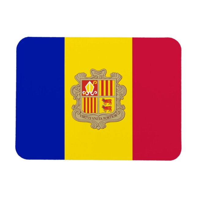 Íman Bandeira Patriótica Andorra (Horizontal)