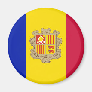 Íman Bandeira patriótica de Andorra