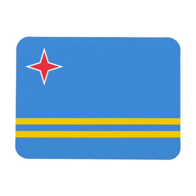 Íman Bandeira Patriótica de Aruba (Horizontal)