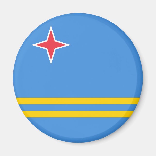 Íman Bandeira Patriótica de Aruba (Frente)