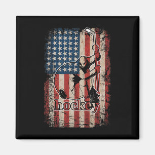 Íman Bandeira Patriótica de Hóquei EUA Americana Para J