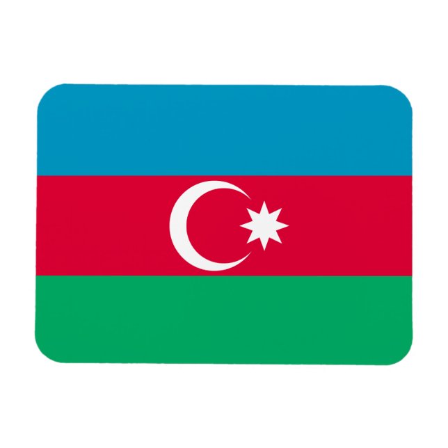 Íman Bandeira Patriótica do Azerbaijão (Horizontal)