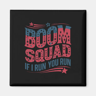 Íman Bandeira Patriótica Eua 4 De Julho Boom Squad Se E