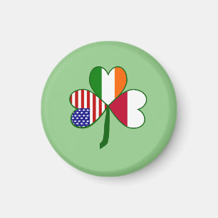 Íman Bandeira Personalizada do Trevo da Polônia Irlanda