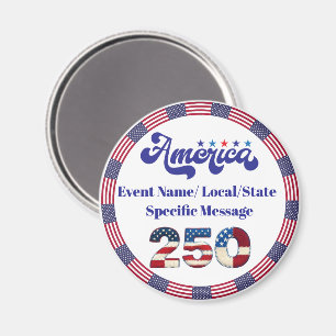 Íman Bandeira personalizada dos EUA 1776–2026