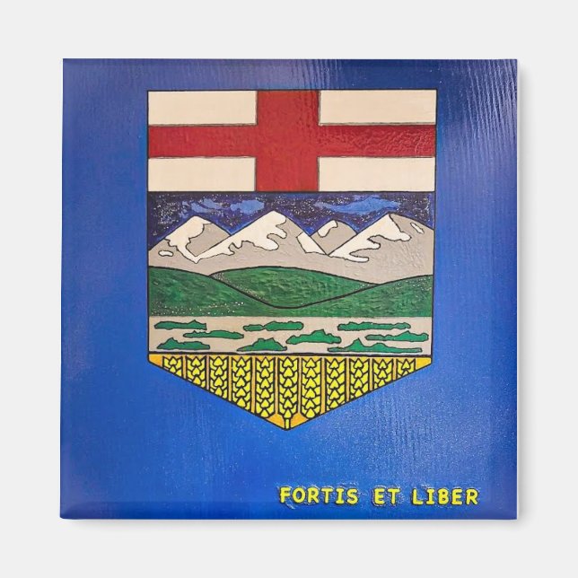 Íman Bandeira pintada de Alberta (Frente)