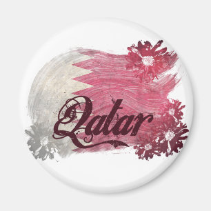 Íman Bandeira pintada de Qatar