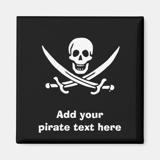 Íman Bandeira pirata de Jolly roger (Frente)