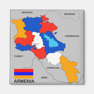 Íman bandeira política do mapa do país de Arménia