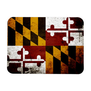 Íman Bandeira preta do estado de Maryland do Grunge