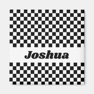 Íman Bandeira preto e branco do verificador