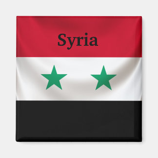 Íman Bandeira quadrada da Síria, cerimonial cortada