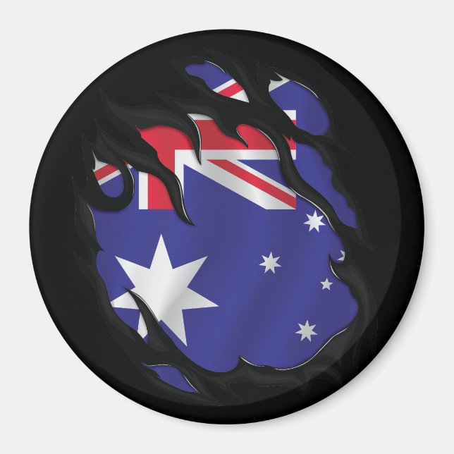 Íman Bandeira rasgada da Austrália (Frente)