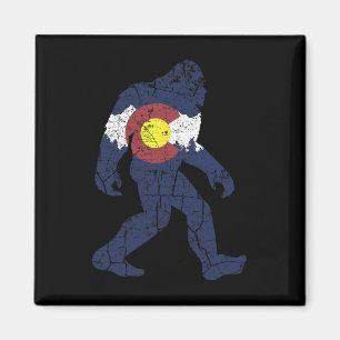 Íman Bandeira Retro do Estado Sasquatch Colorado Montan