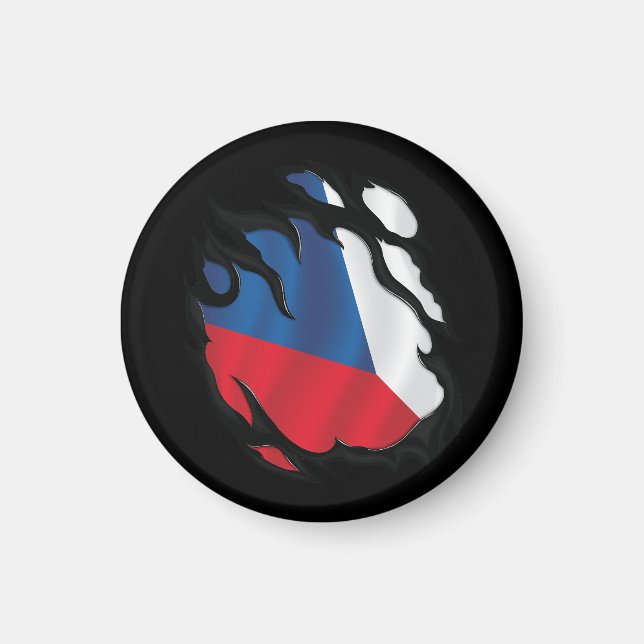 Íman Bandeira Ripada Da República Checa (Frente)