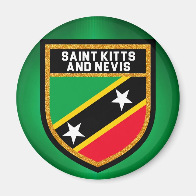 Íman Bandeira santo Kitts E Nevis (Frente)