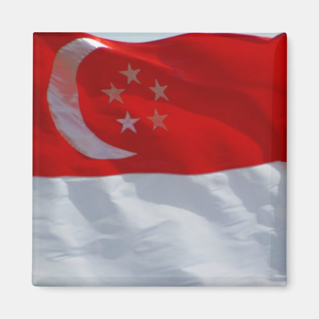 Íman bandeira singapura (Frente)