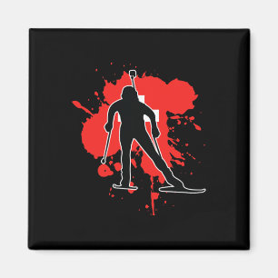 Íman Bandeira suiça Biathlonista - Swiss Biathlon