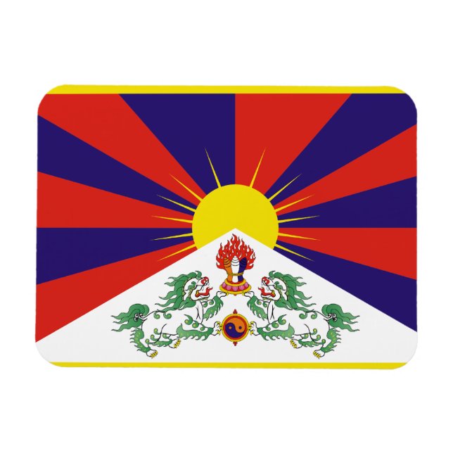 Íman Bandeira tibetana (Horizontal)