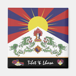 Íman Bandeira tibetana e Tibete - viagem Himalayas / Lh