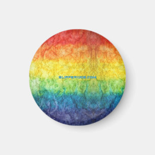Íman Bandeira tie-dye da SlipperyJoe's arco-íris pressi