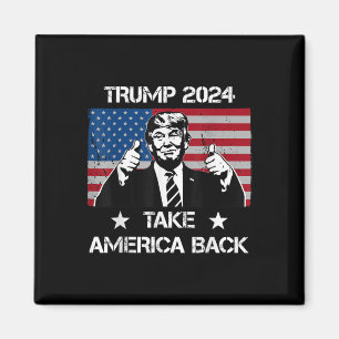 Íman Bandeira Trump 2024 Leva os Homens Americanos de V