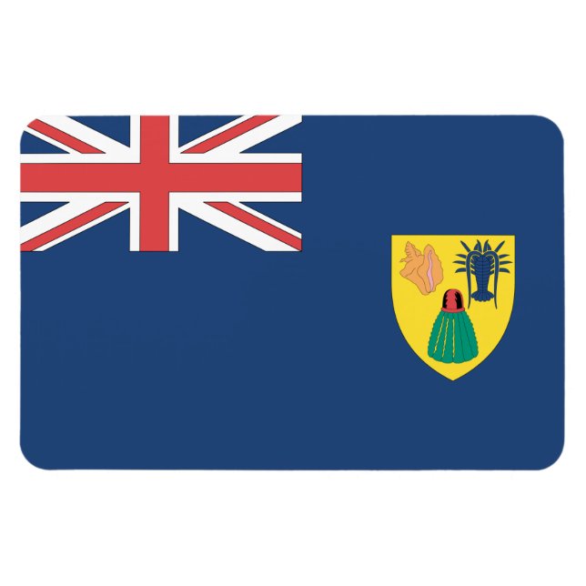 Íman Bandeira Turks e Caicos (Horizontal)