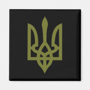 Íman Bandeira ucraniana Brasão Símbolo Sinal Logotipo U