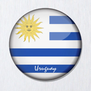 Íman Bandeira uruguaia e Uruguai - fãs de viagem/espor