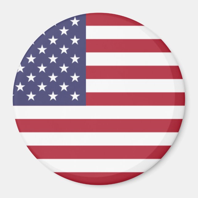 Íman Bandeira vermelha e azul dos EUA (Frente)
