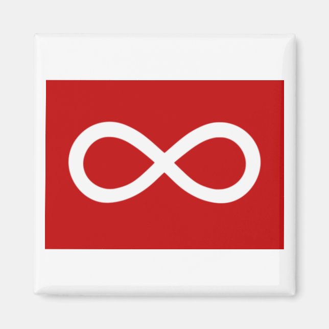 Íman Bandeira Vermelha Métis (Frente)