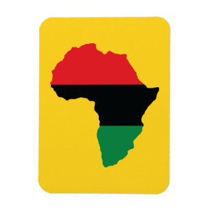 Íman Bandeira vermelha, preta & verde de África