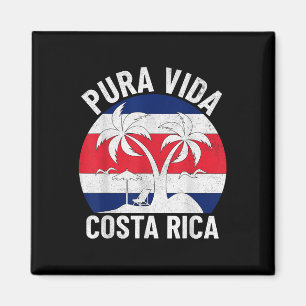 Íman Bandeira Vintage da Costa Rica Pura Vida Praia Ver