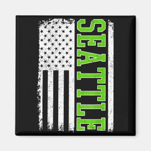 Íman Bandeira vintage dos EUA de Seattle design vintage