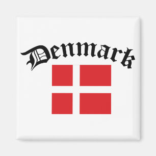 Íman Bandeira w/Inscription de Dinamarca