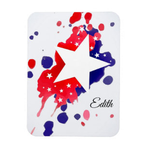 Íman Bandeiras abstrato-Americanas Estrelas e faixas co
