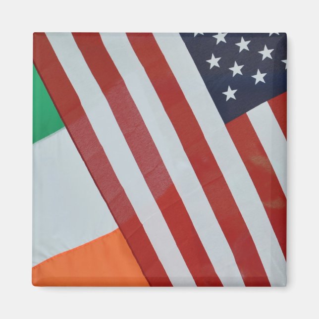 Íman Bandeiras Americana e Irlandesa (Frente)