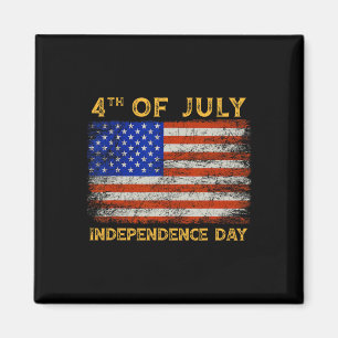 Íman Bandeiras Americanas Feliz 4 de Julho Dia da Indep